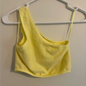 Yellow One-Shoulder Women's Top